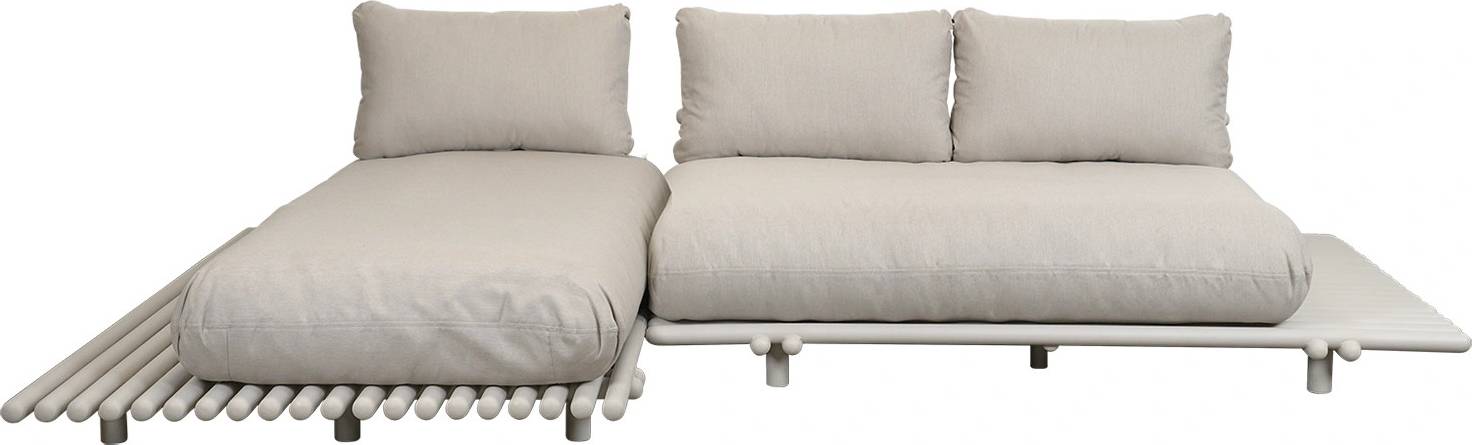 Cane-Line Sticks Hjørnesofa Alu Sand Modulsofa
