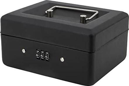 Small lock box 6 Inch Small Security Lock Box with Coin Tray