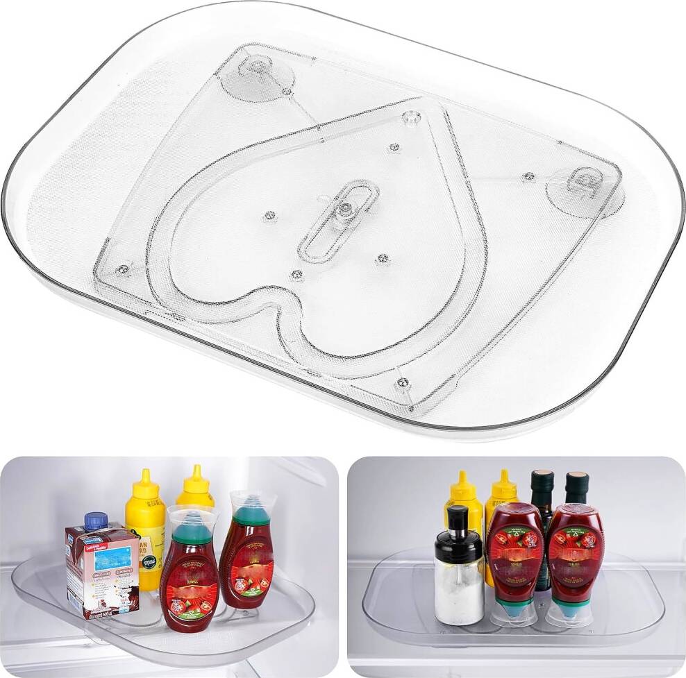Lazy susan cabinet Clear Rectangle Lazy Susan Turntable