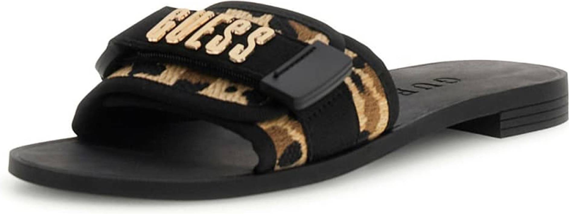Guess Leopard Pattern Polyester Slippers Slide Sandal