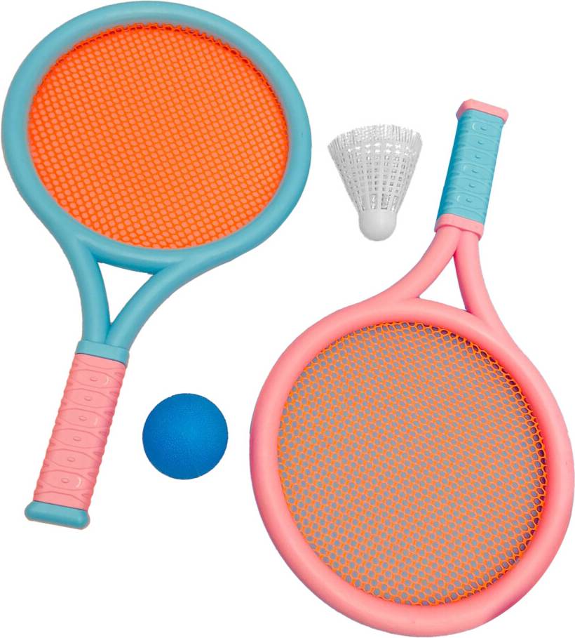 Children's Badminton Racket Set Blue Pink