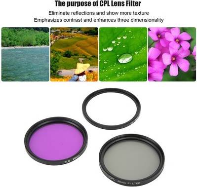 3pcs 49mm Multi Coated Lens Filter Kit
