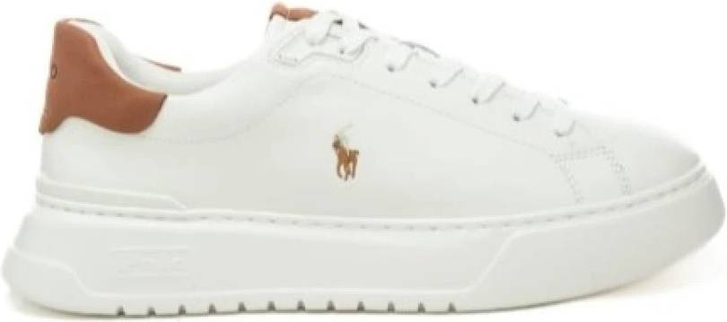 Polo Ralph Lauren Rlite Court Tumbled Leather Sneaker - White