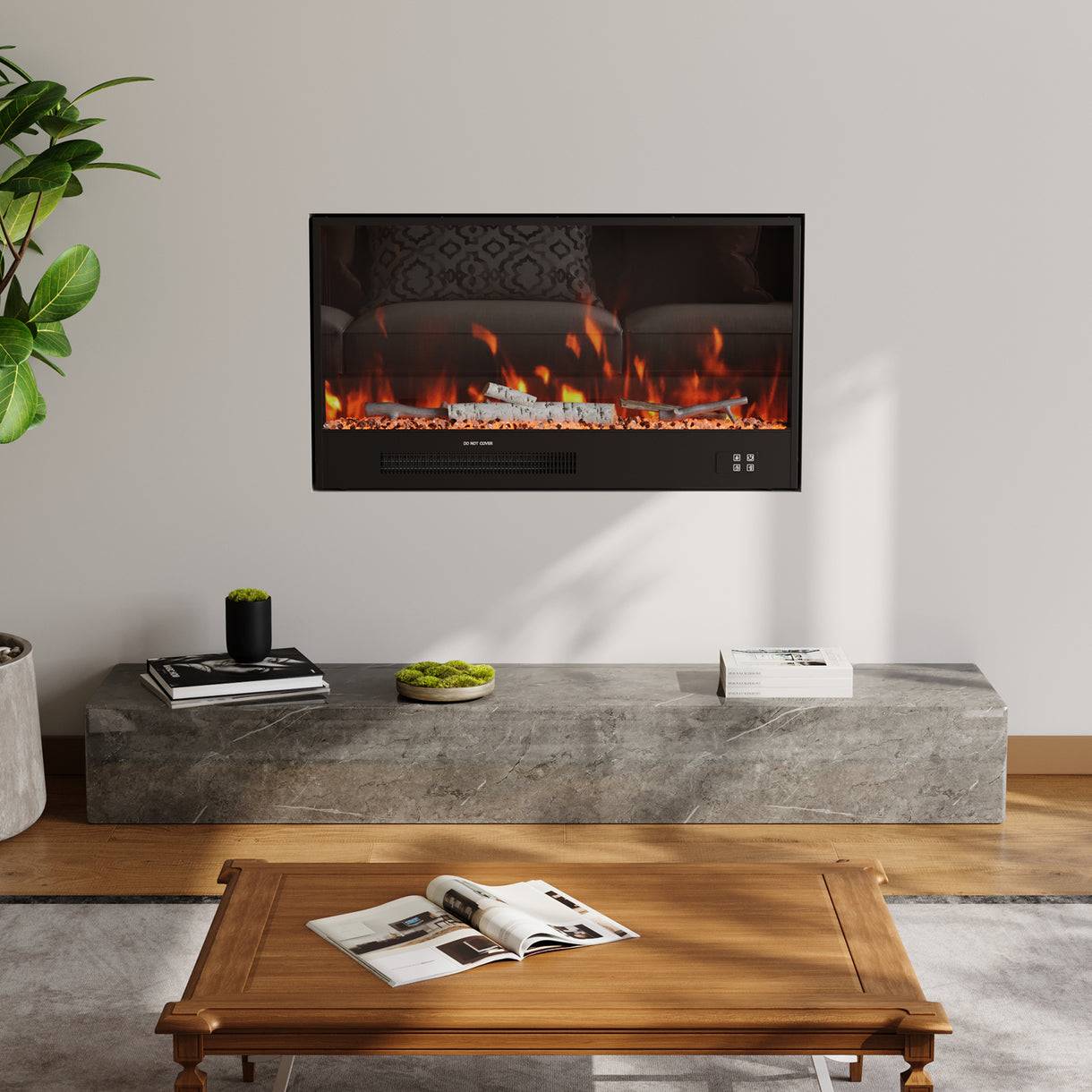 32 Inch Electric Fireplace with Remote Control
