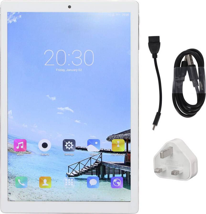 10-Inch Android Tablet Octa-Core 2.0 GHz IPS - White
