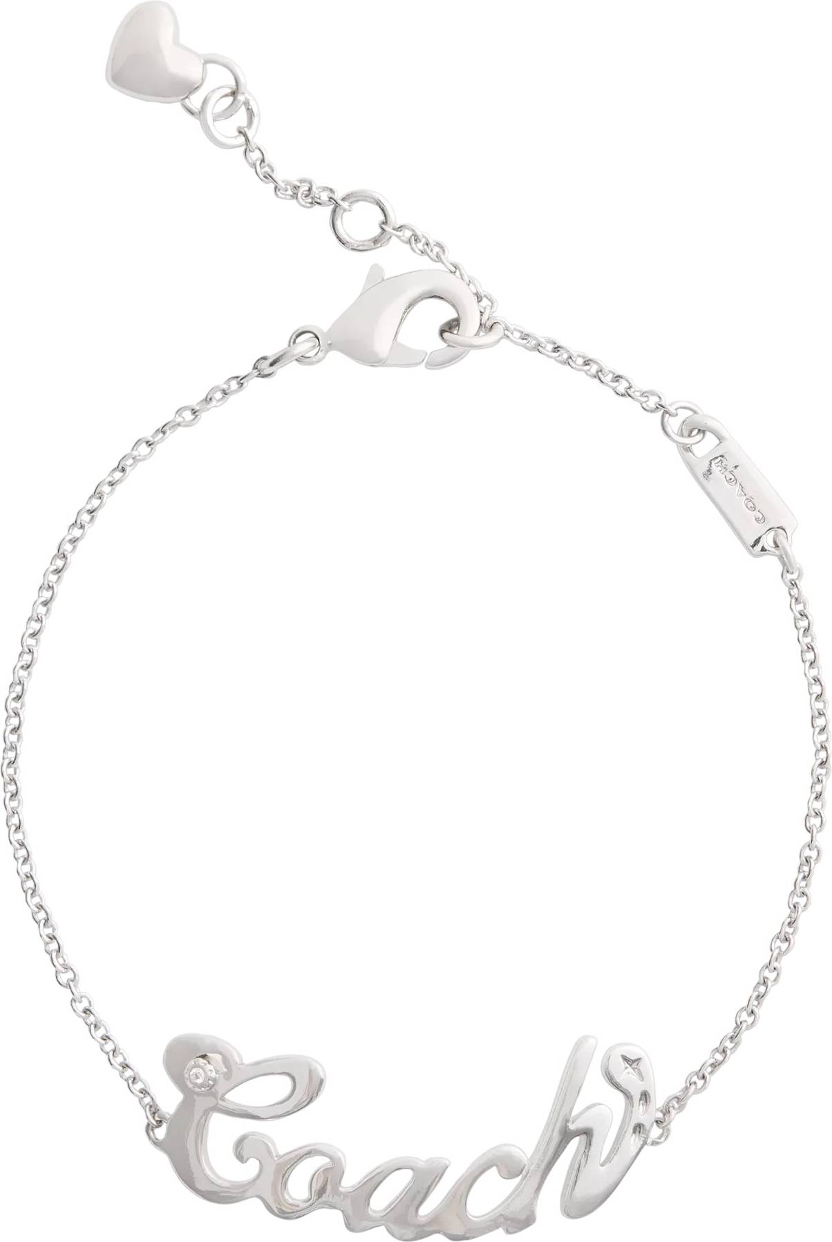 Coach Name Plate Bracelet - Rhodium