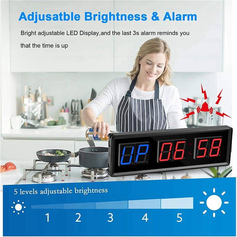 Melitt LED Digital Countdown Wall Clock Timer