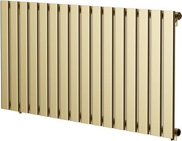 Hudson Colore Horizontal Single Panel Radiator Brushed Brass