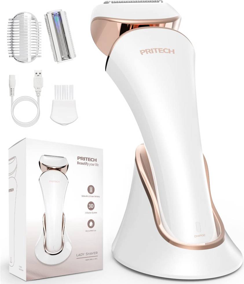 Lady shaver Pritech Electric Razor Rechargeable Shaver