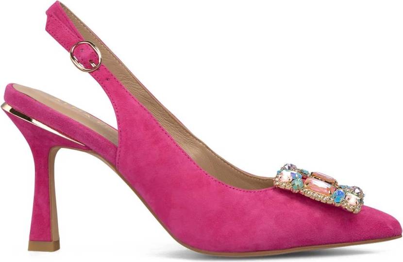 Slingback Pump Multicolor Rhinestone Buckle