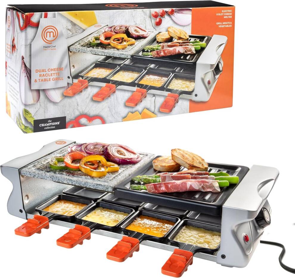 Raclette Dual Raclette Table Grill 8 Pans