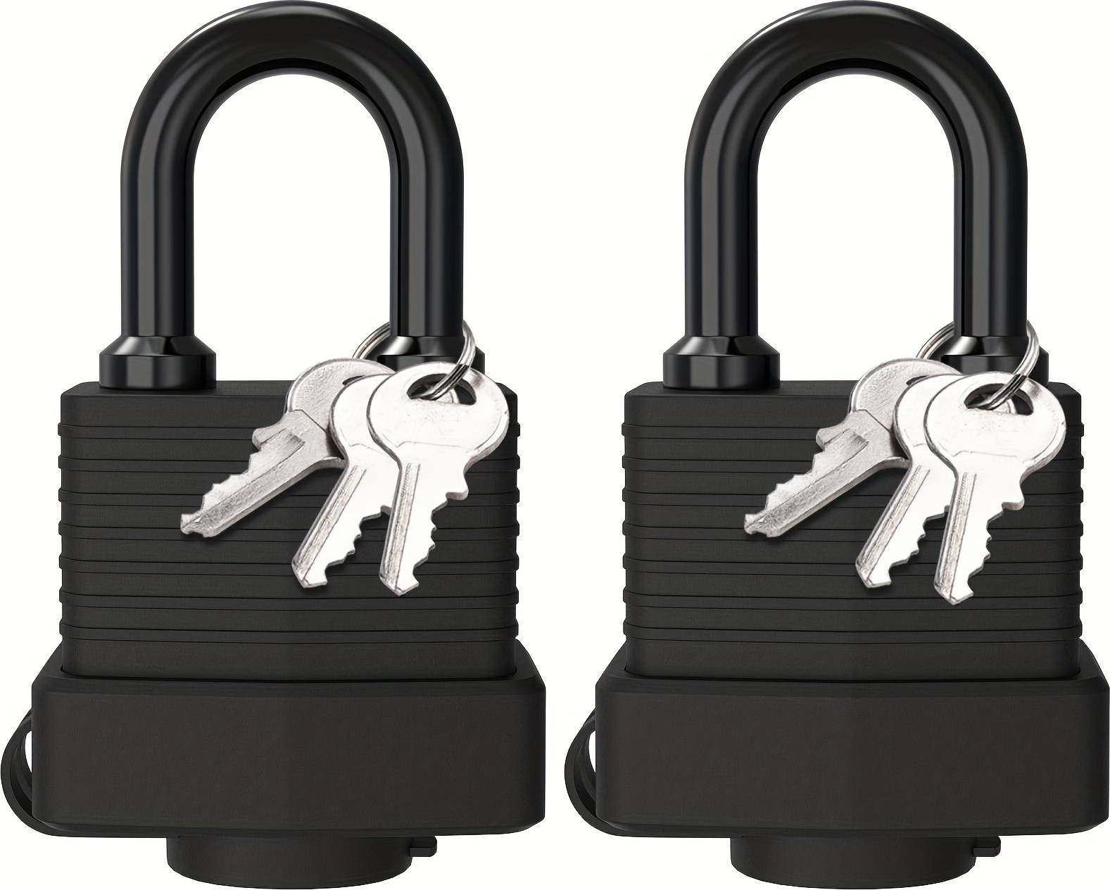 Temu Waterproof Lock Padlock With Key 2 Packs