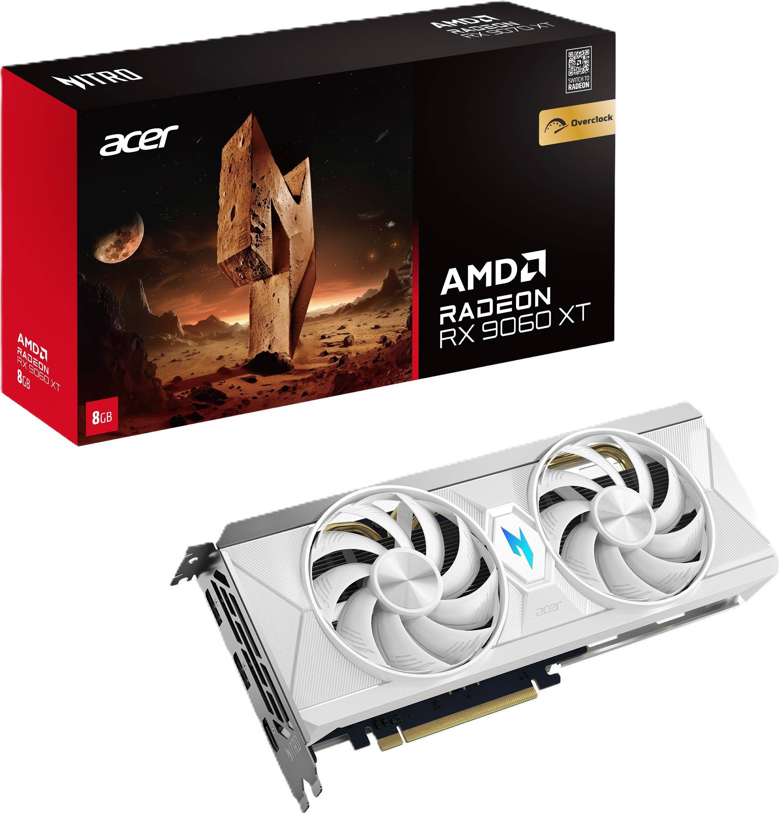 Nitro Radeon RX 9060 XT OC 8 GB White Edition