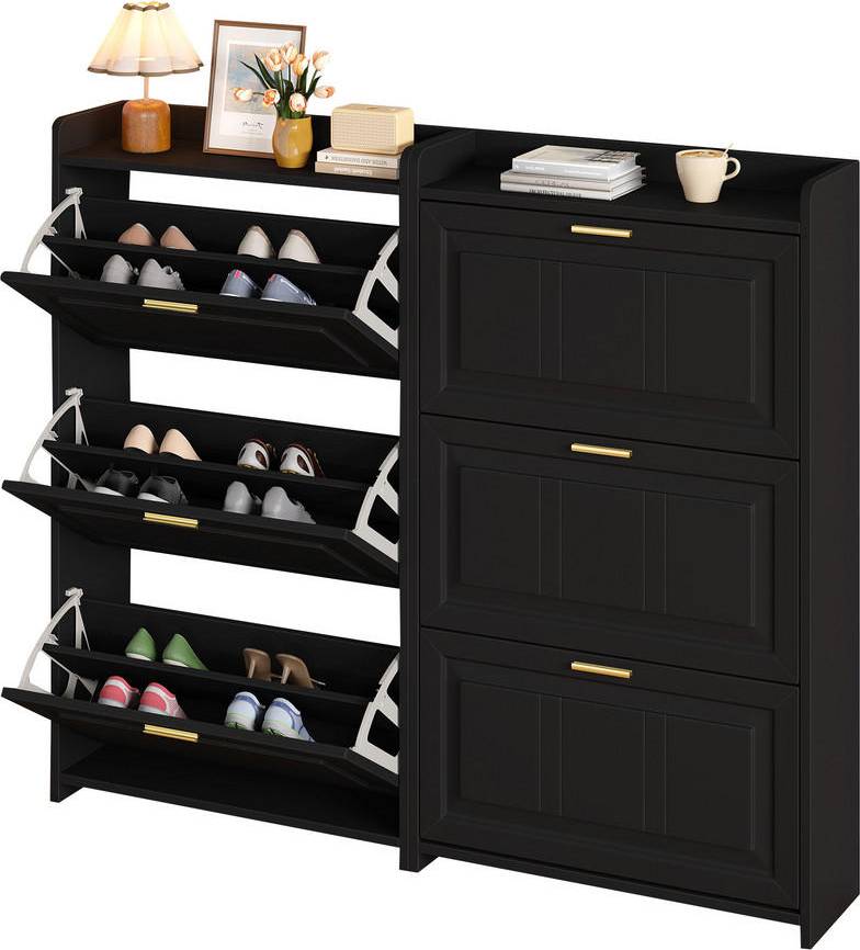 Flieks BTM Extendable Kitchen Island Drawers Shoe Rack 2pcs