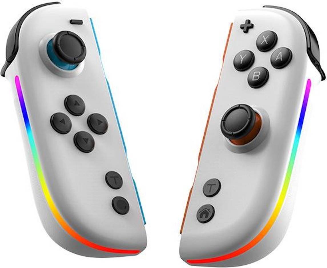 Wigento Nintendo Switch Split Controller Rgb Licht Weiß