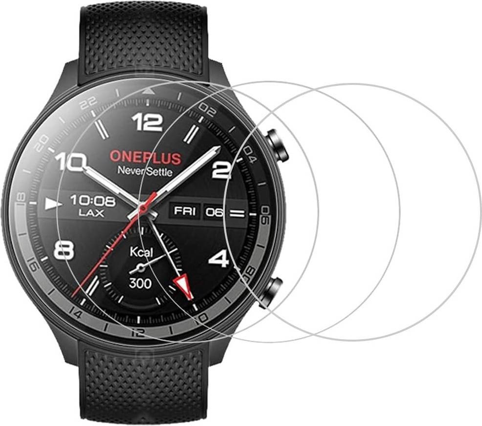 OnePlus Watch 2R Tempered Glass Screen Protector 3-Pack