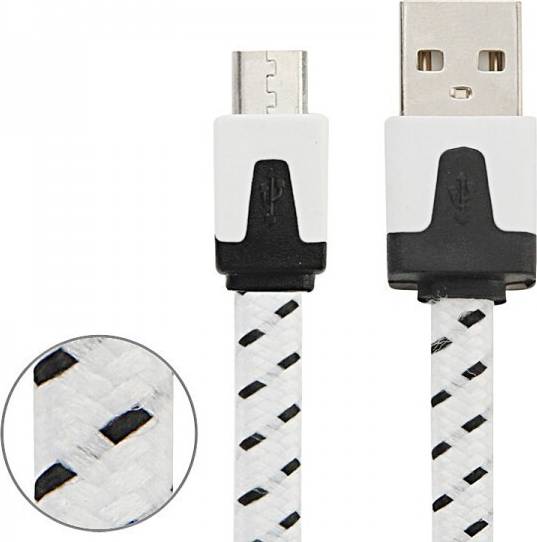 2m USB Daten Und Ladekabel Weiß