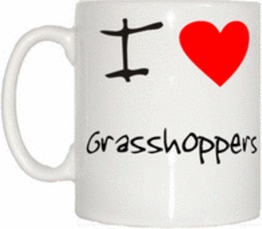 TeeTreeDesigns I Love Heart Grasshoppers Cup