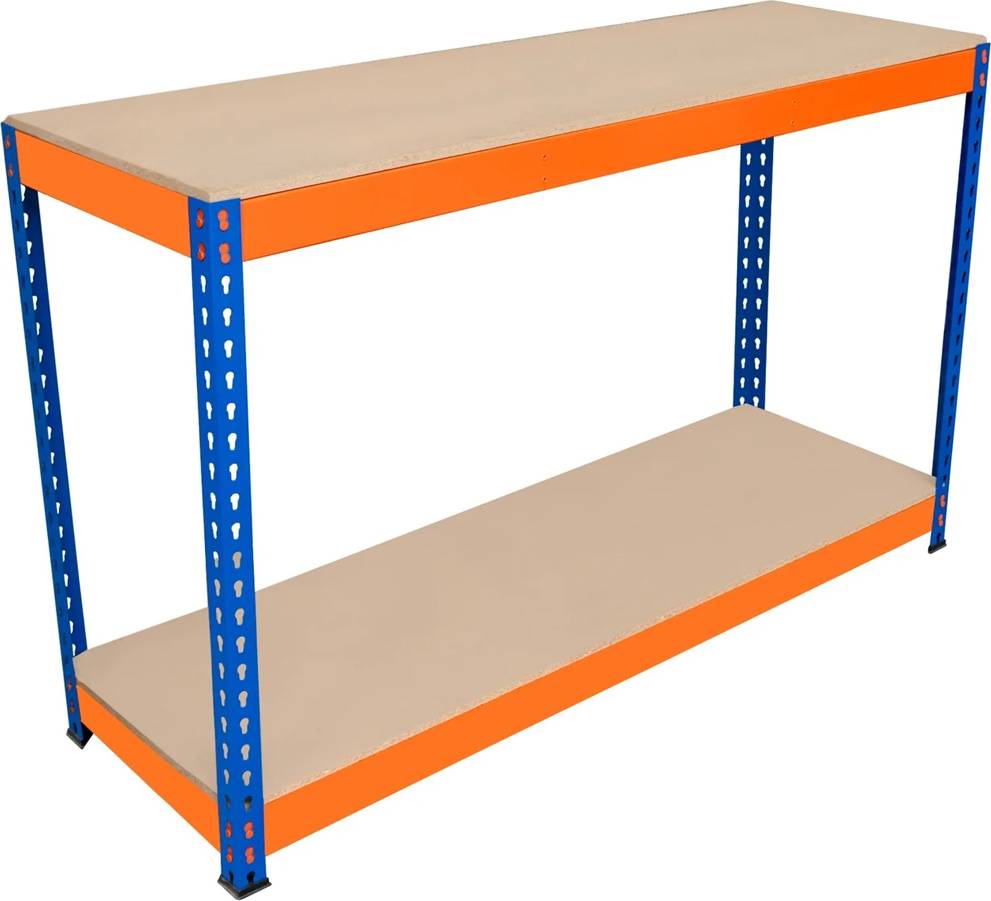 S-Rax 2 Shelf Blue Orange Workbench