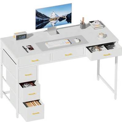 Shein Dlongone Computer With 6 Drawers Writing Desk