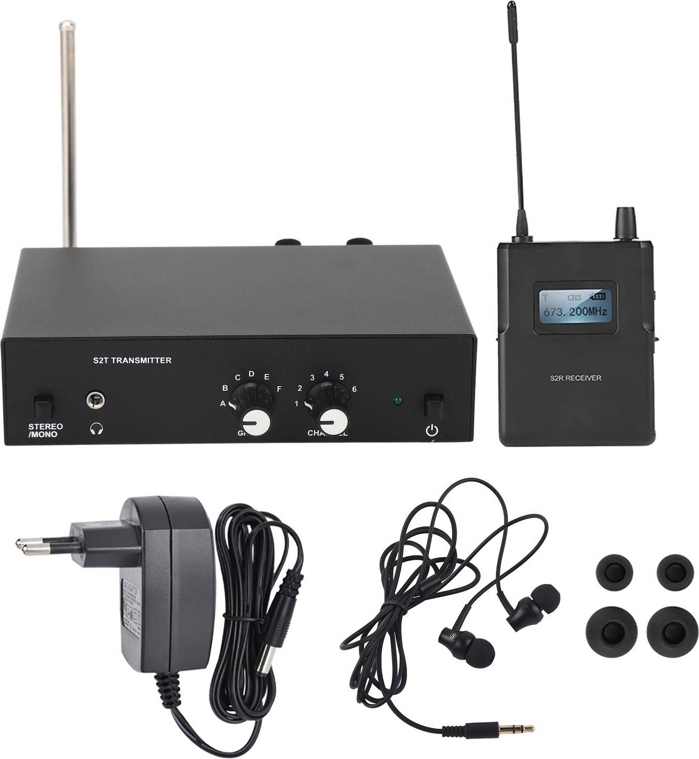 Andoer Anleon S2 UHF Stereo Wireless Monitor System