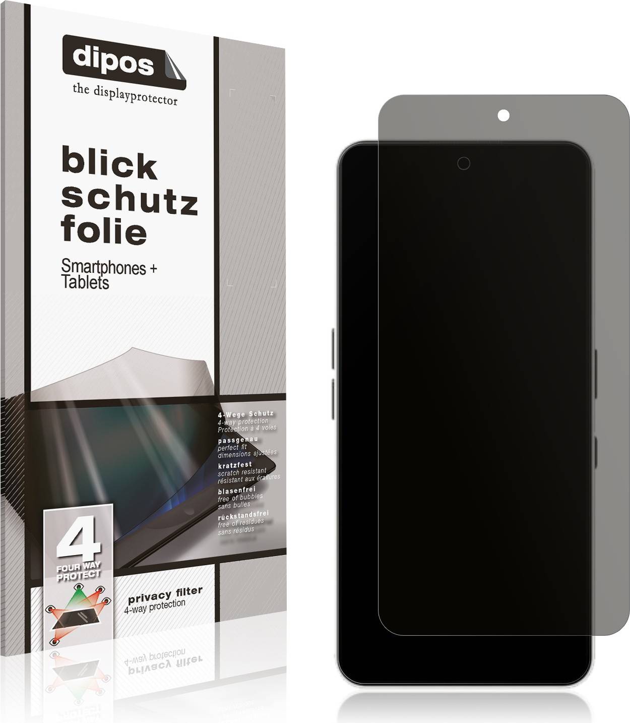 Dipos Privacy Filter 4-Way Screen Protector