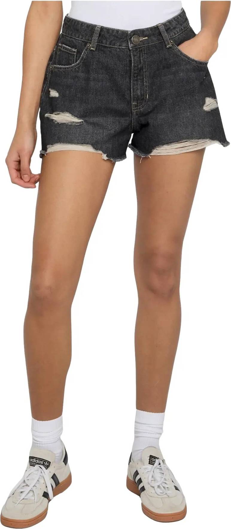 Urban Classics Rippede Denimshorts - Sort