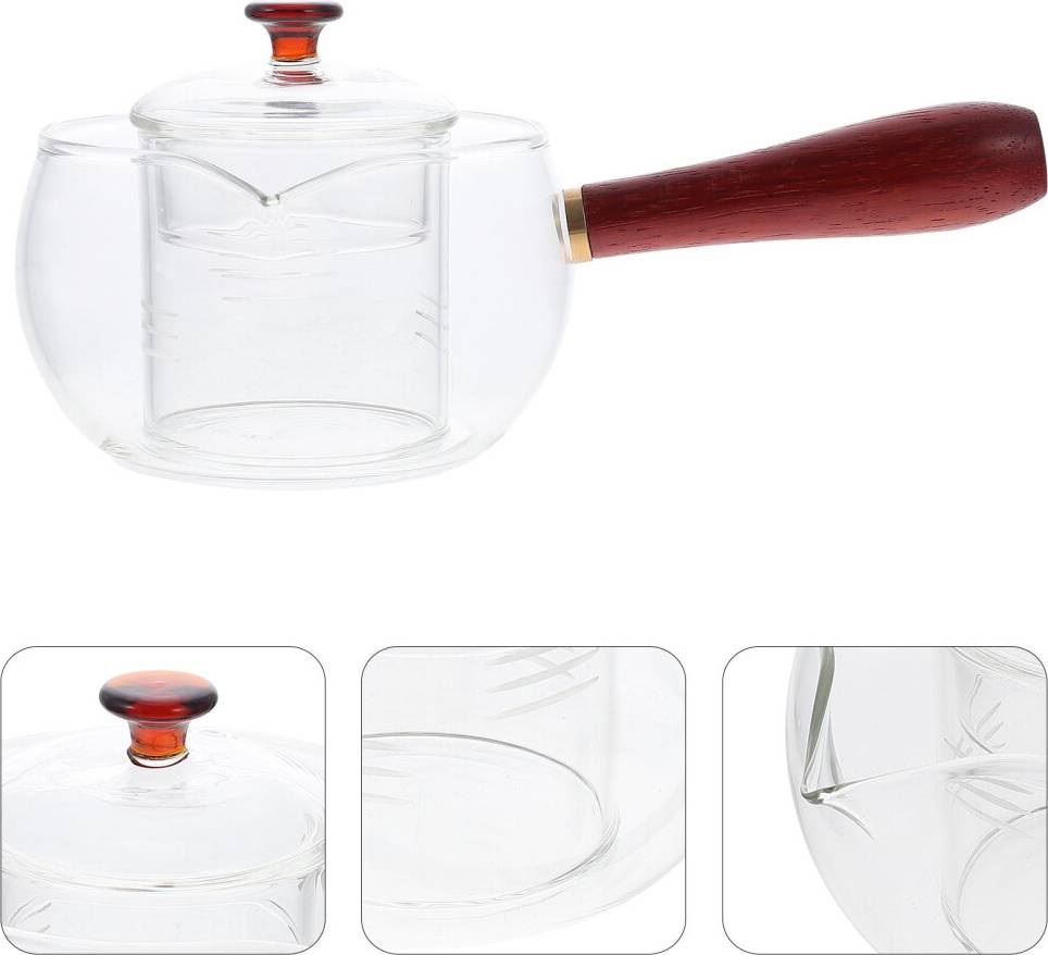 Glass tea kettle Transparent Glass Tea Kettle 6.3 Inches
