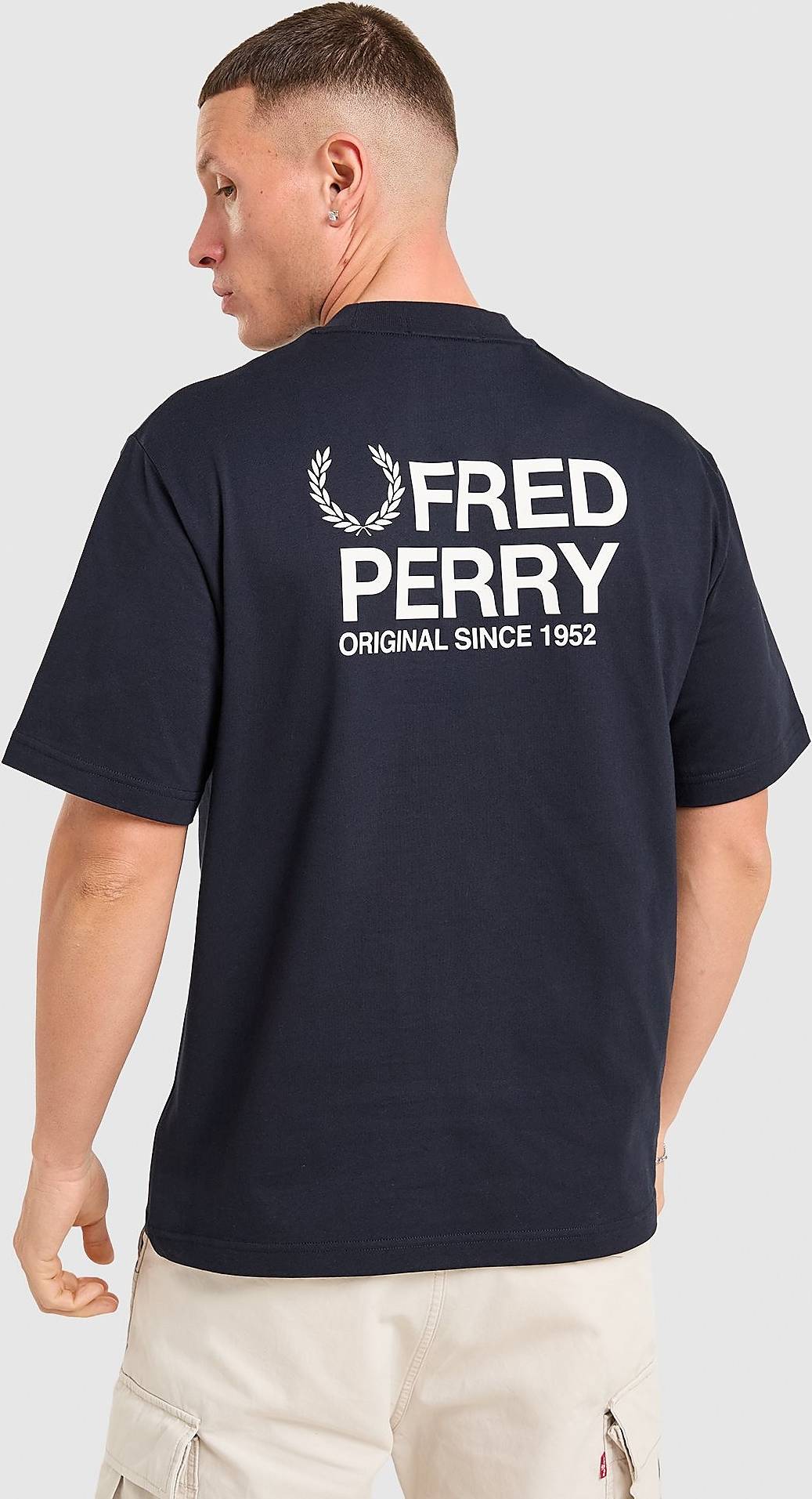 Back Print Text Tee - Navy