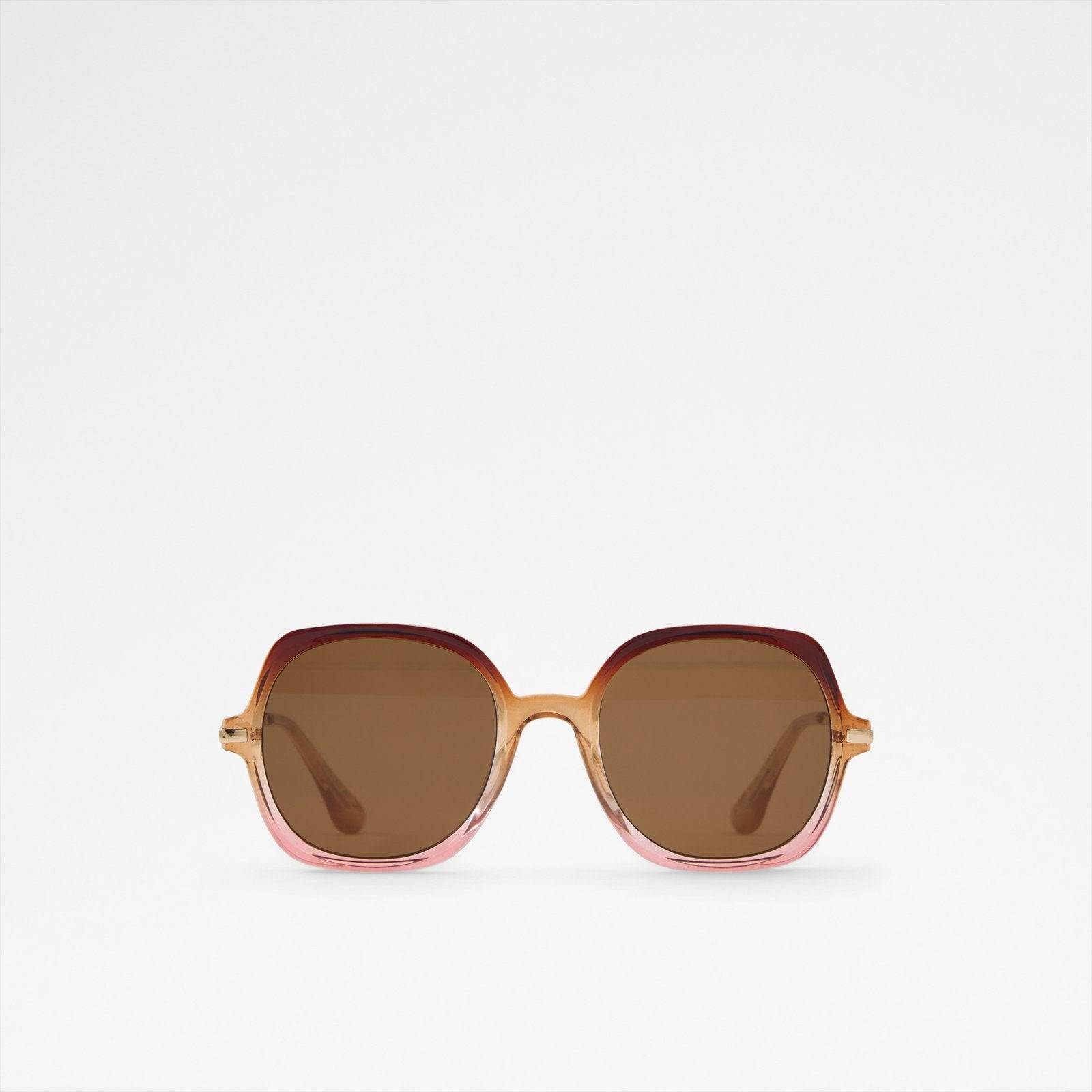 Kylye Oversized Runde Solbriller - Beige/Neutral