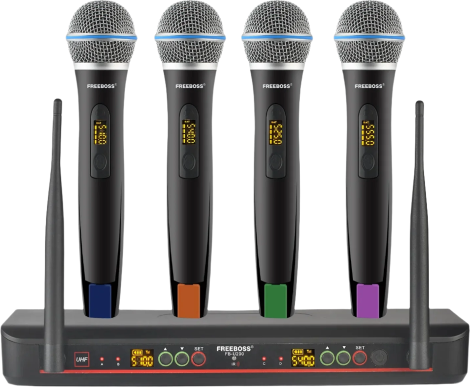 Freeboss 4 Handheld Wireless Microphone System