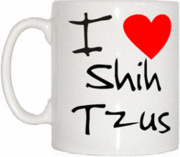 TeeTreeDesigns I Love Heart Shih Tzus Cup