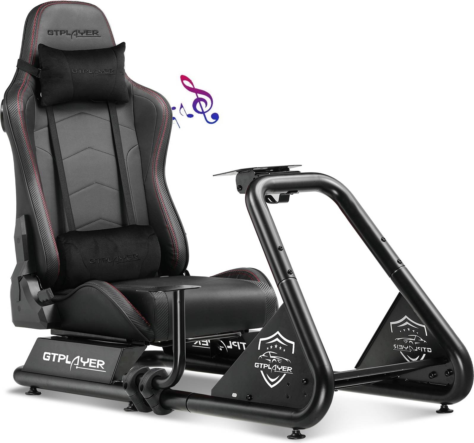 Racing simulator seat GTPLAYER Black Video Racing Simulator Cockpit X3-890-BLK