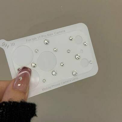 Shein Luxury Tempered Glass Screen Protector Colorful Crystal Lens Sticker
