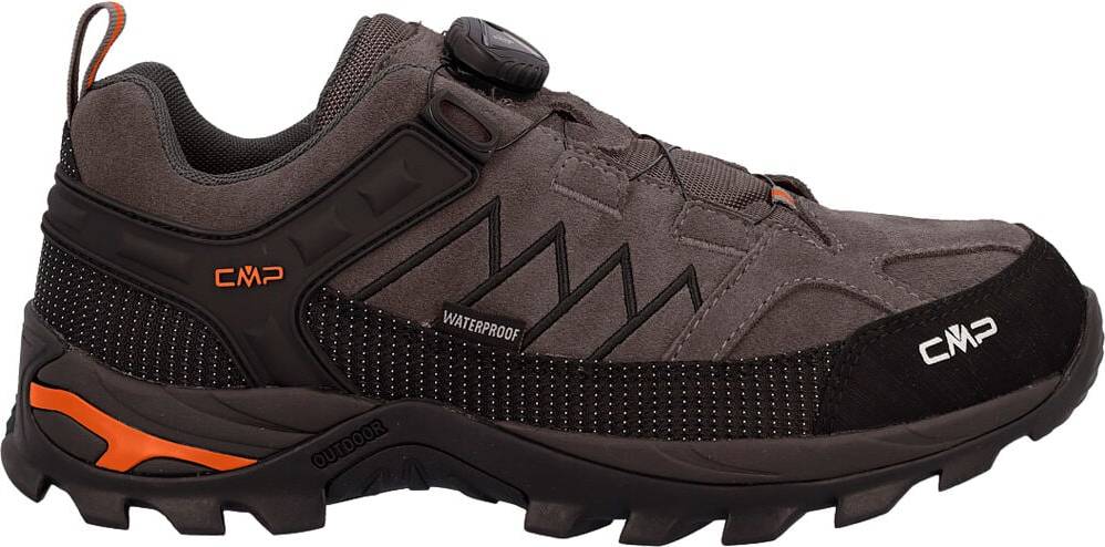 CMP Rigel Low FitGo Waterproof Shoes - Dark Grey Orange