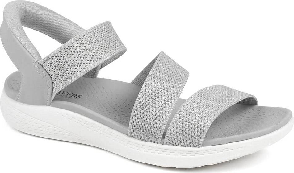 Easy Step In Lightweight Sandals - Grey