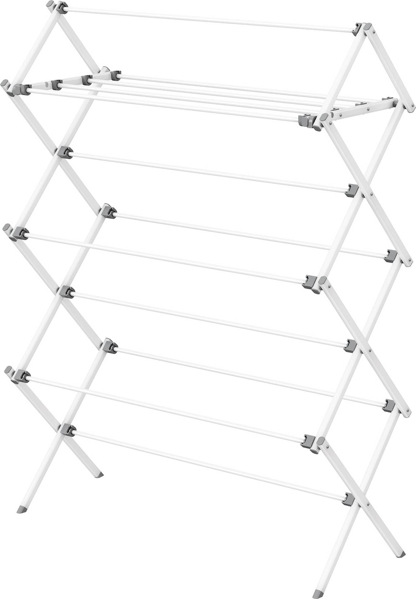 Foldable clothes drying rack SlickBlue Compact Foldable Pearl Clothes Drying Rack 12-Rod Laundry Airer