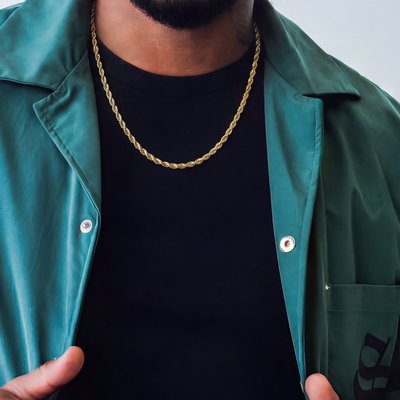 GLD Rope Chain Yellow Gold 4mm