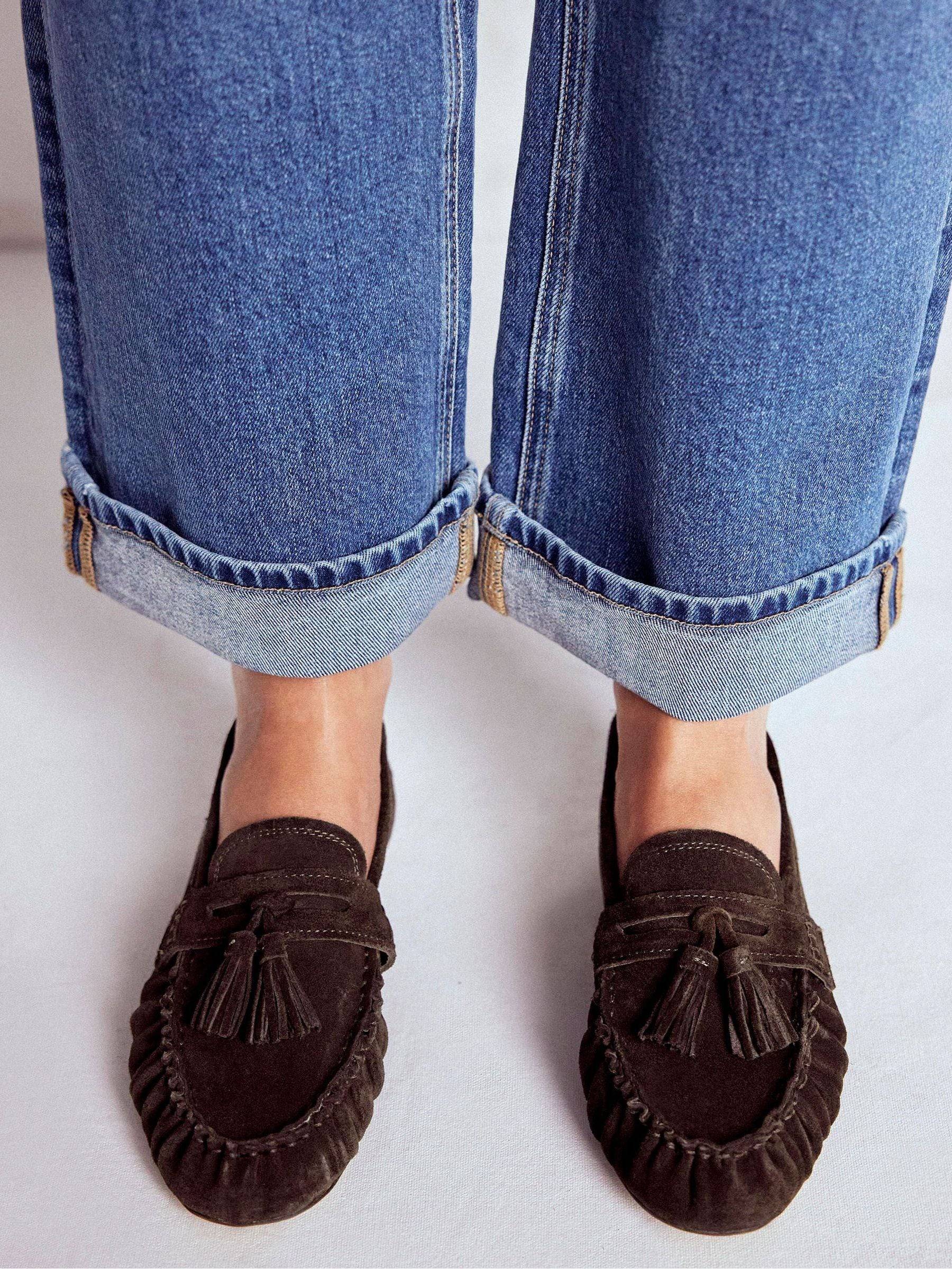 Brown Soft Ruched Loafers