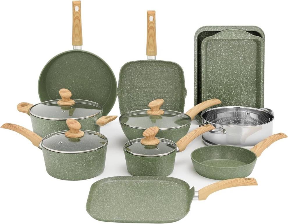 Kitchen Academy 17 Pcs Pot Cookware Set
