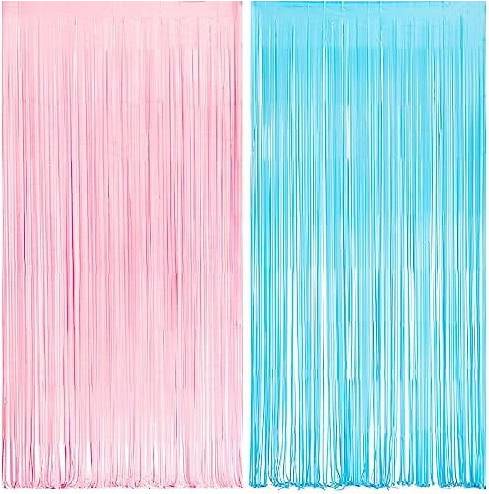 Pink Blue Party Photo Backdrop 2 Packs