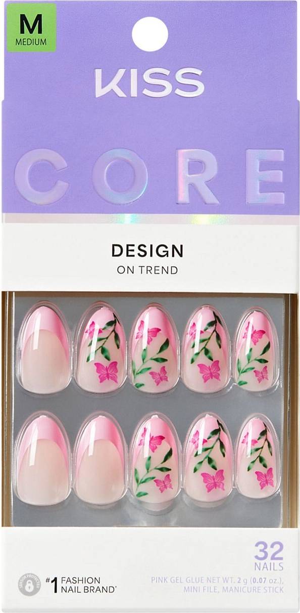 Kiss Press On Nails Springtime Splendor Pink 1-pack