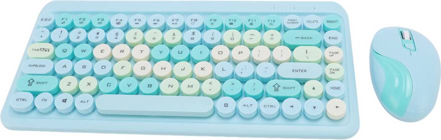 Wireless 2.4G Retro Round Keycap Keyboard Mouse Set