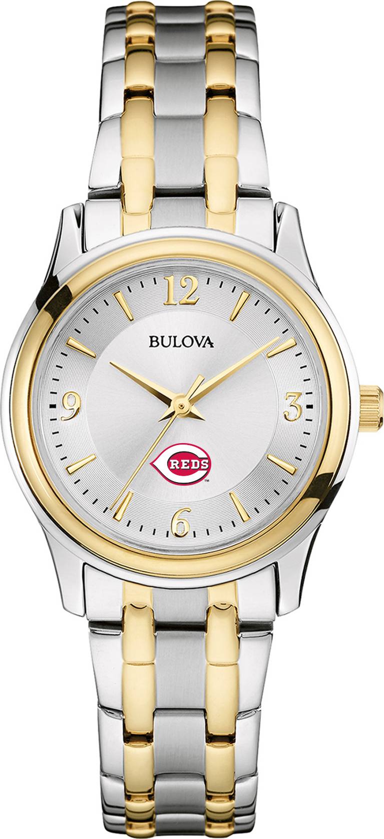 Bulova Silver Gold Cincinnati Reds Two-Tone Watch