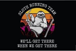 Sloth Running Team Maxi Poster