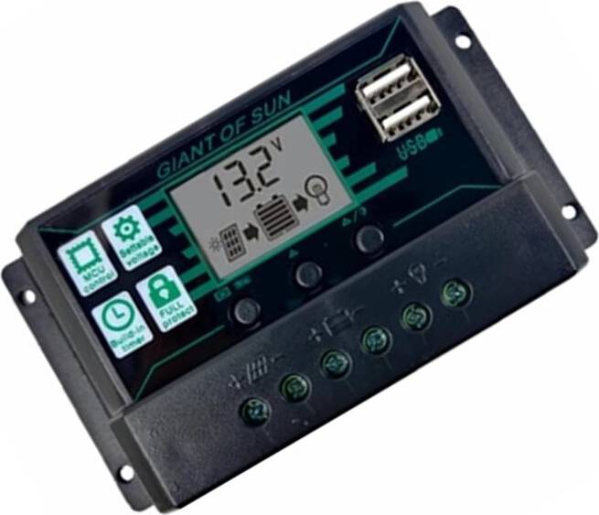 50A Solar Charge Controller PWM Dual USB