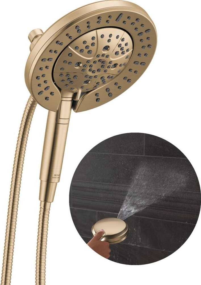 Delta shower head Delta In2ition 2.5 GPM Multi Function Shower Head Hand Shower
