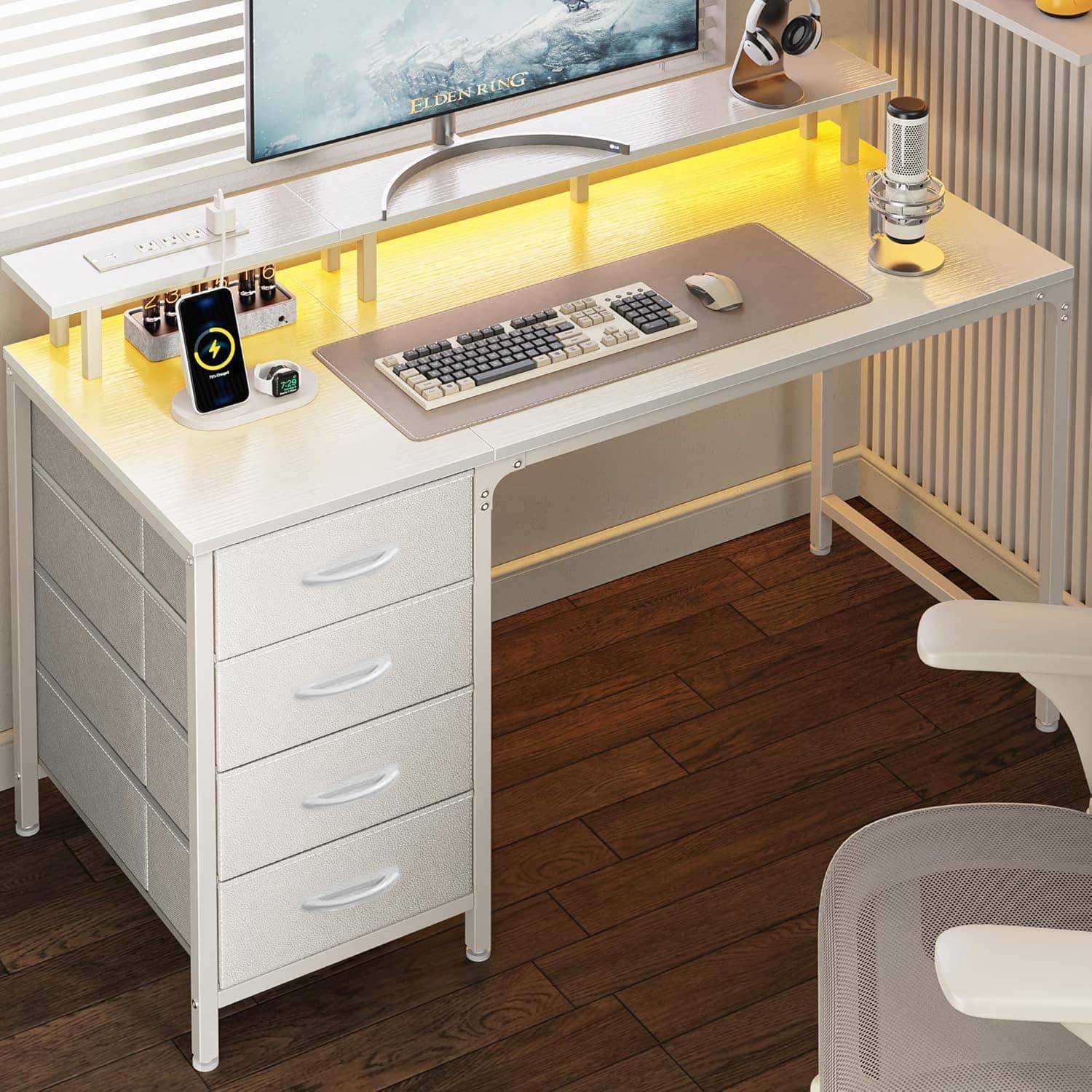 Led gaming desk Sweet 47 Inch Gaming Desk With LED Lights