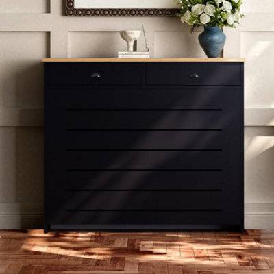 Black radiator cover Black Radiator Cover Cabinet With Drawers