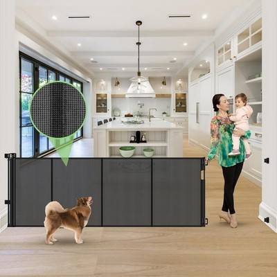 Baby gate Reinforced 120 Inch Retractable Baby Gate